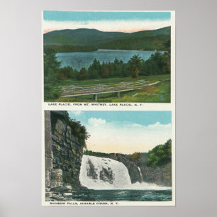 View of Lake from Mt Whitney, Rainbow Falls Poster
