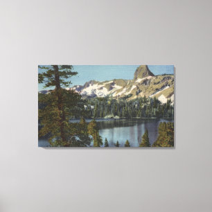 View of Lake George & High Sierra Canvas Print