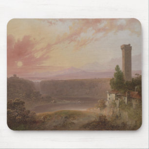 View of Lake Nemi at Sunset Mouse Pad