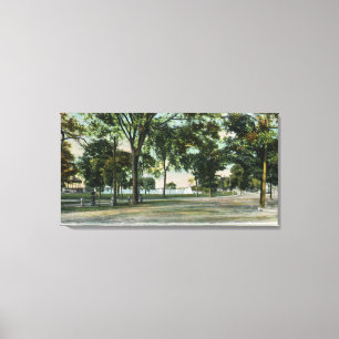 View of Lake Quannapowitt and Lakeside Canvas Print