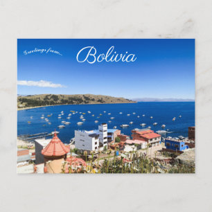 View of Lake Titicaca Copacabana Bolivia Postcard