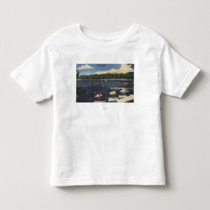 View of Lake, Tree-Lined Shore Toddler T-shirt
