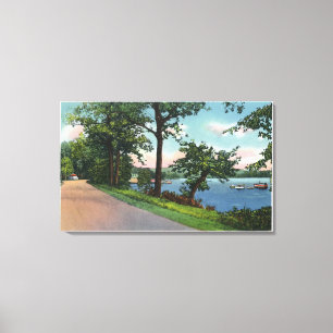 View of Lakeside Drive along Chautauqua Lake Canvas Print