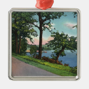 View of Lakeside Drive along Chautauqua Lake Metal Ornament