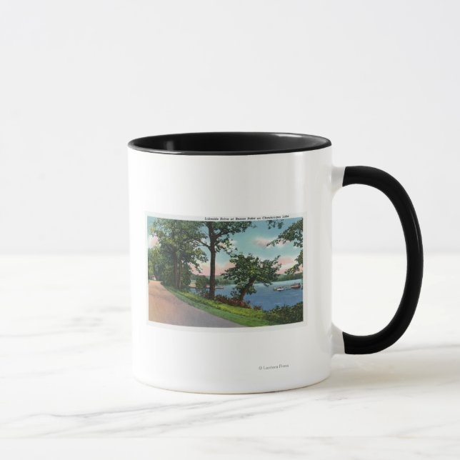 View of Lakeside Drive along Chautauqua Lake Mug (Right)