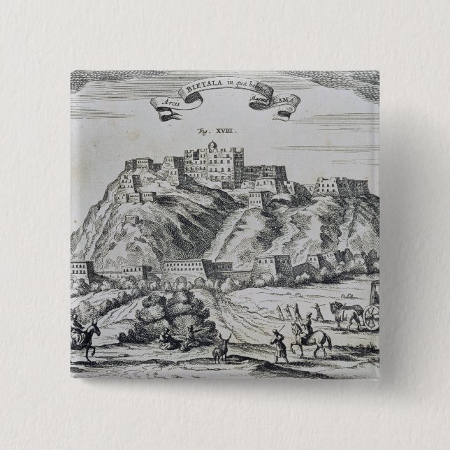 View of Lhasa, capital of Tibet 2 Inch Square Button (Front)