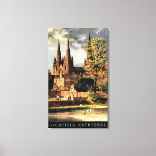 View of Lichfield Cathedral Canvas Print