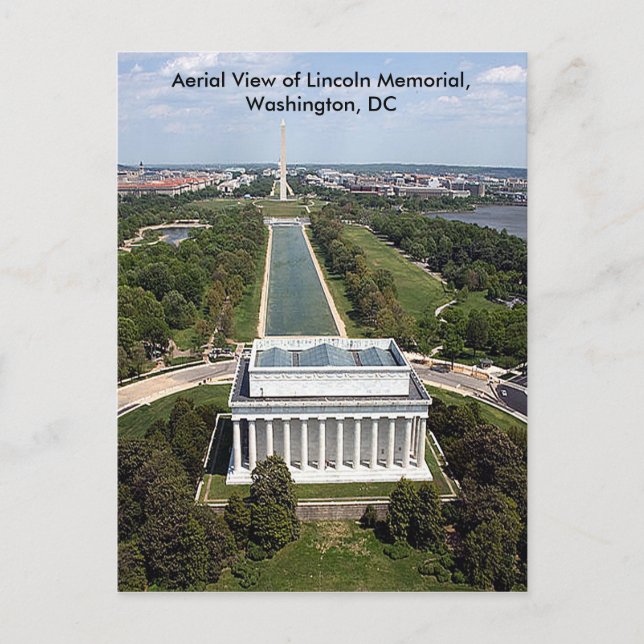 View of Lincoln Memorial Washington DC Sympathy Postcard (Front)