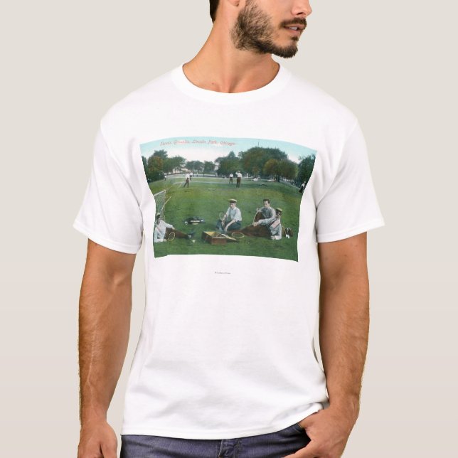 View of Lincoln Park Tennis GroundsChicago, IL T-Shirt (Front)