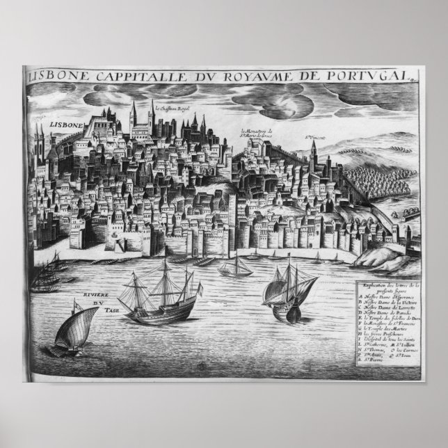 View of Lisbon Poster (Front)