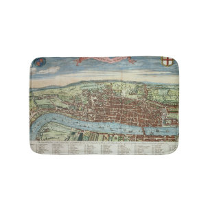 View of London, c.1560 Bath Mat