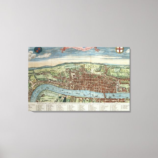 View of London, c.1560 Canvas Print (Front)