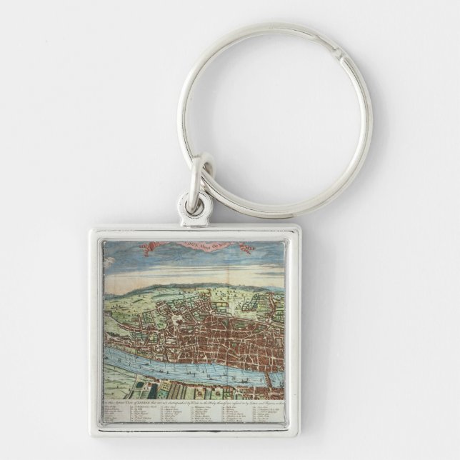 View of London, c.1560 Keychain (Front)