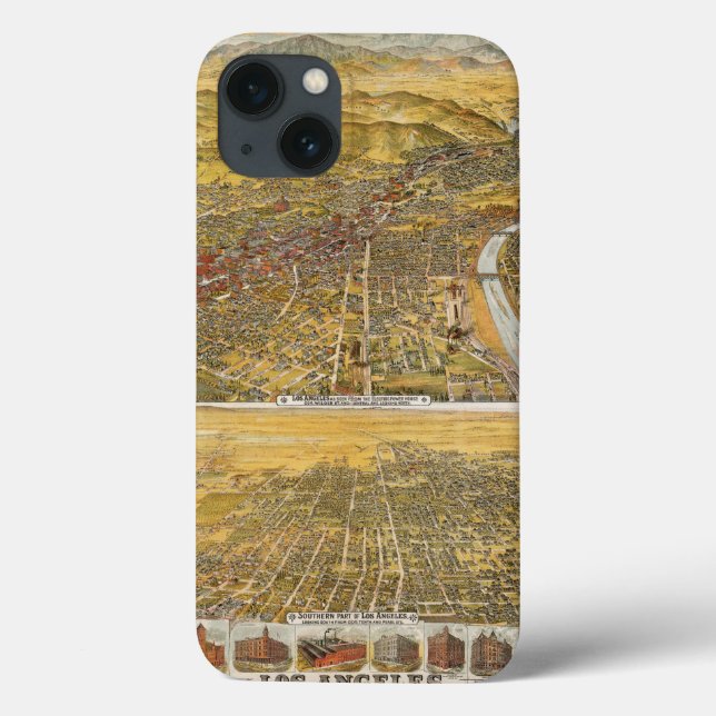 View Of Los Angeles, 1894 Case-Mate iPhone Case (Back)