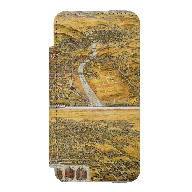 View Of Los Angeles, 1894 Incipio iPhone Wallet Case (Folio Front)