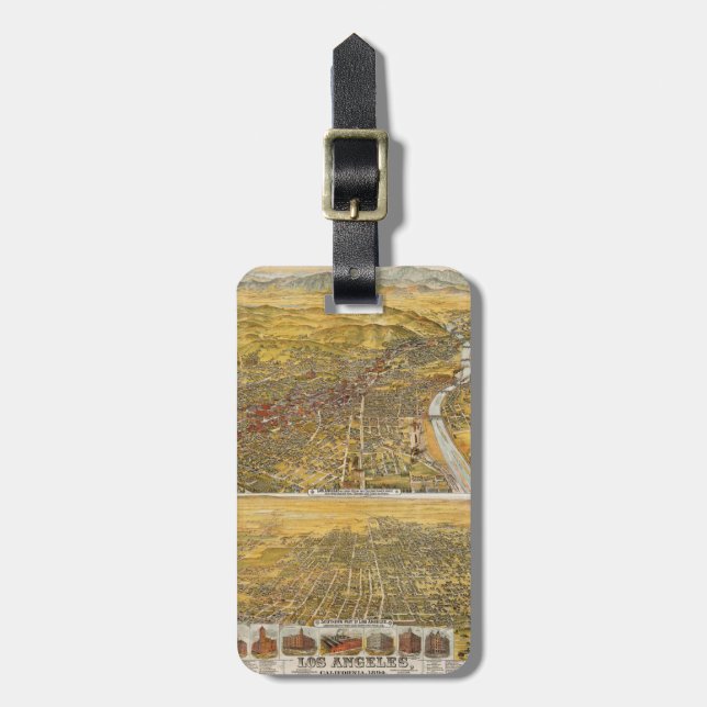 View Of Los Angeles, 1894 Luggage Tag (Front Vertical)