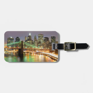 View of Lower Manhattan and the Brooklyn Bridge Luggage Tag
