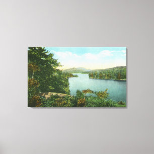 View of Lower Saranac Lake from Bluff Island Canvas Print