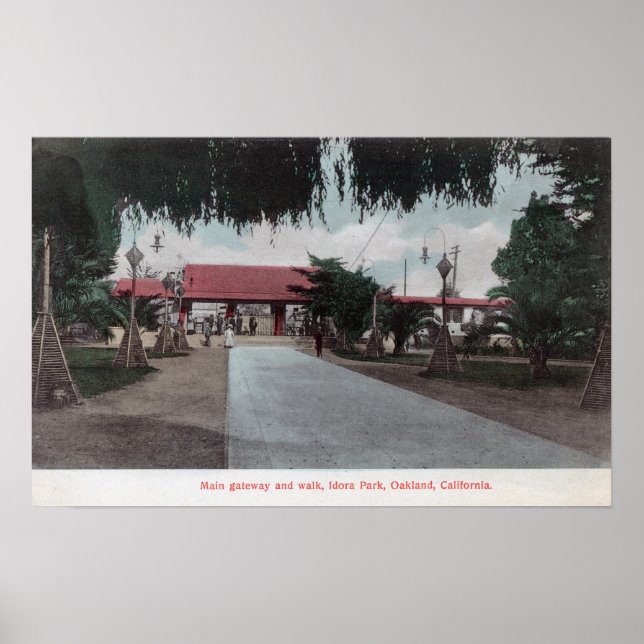 View of Main Gateway to Idora ParkOakland, CA Poster (Front)