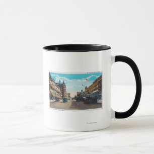 View of Main Street with Model-T Ford Cars Mug