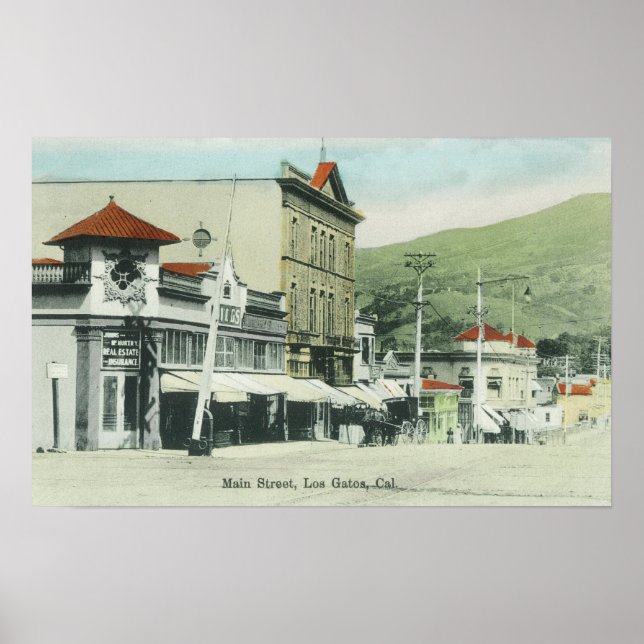 View of Main StreetLos Gatos, CA Poster (Front)