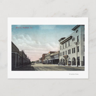 View of Main StreetWoodland, CA Postcard