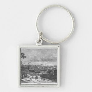 View of Manchester, engraved by T.Gustyne Keychain