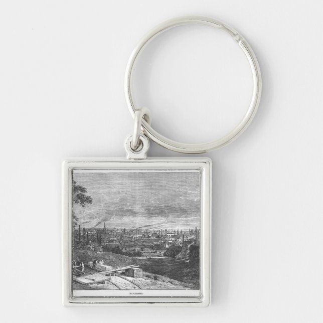 View of Manchester, engraved by T.Gustyne Keychain (Front)