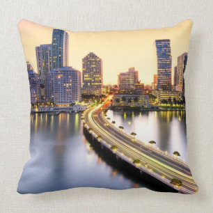 View of Mandarin Oriental Miami with reflection Throw Pillow