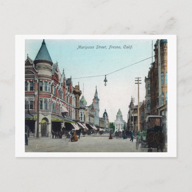 View of Mariposa StreetFresno, CA Postcard (Front)