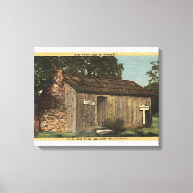 View of Mark Twain Cabin on Jackass Hill Canvas Print (Front)