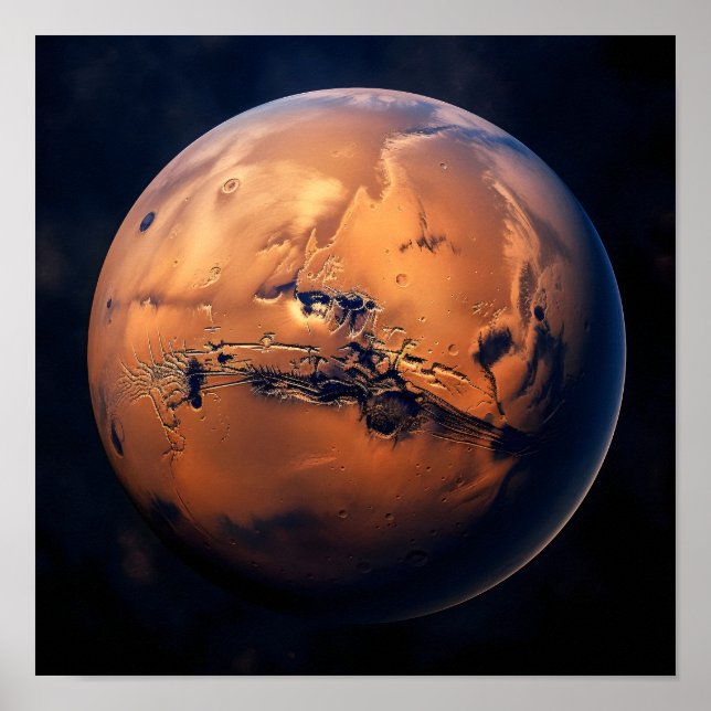 View of Mars from Space Poster (Front)