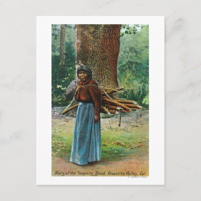 View of Mary of the Yosemite Natives Carrying Postcard (Front)