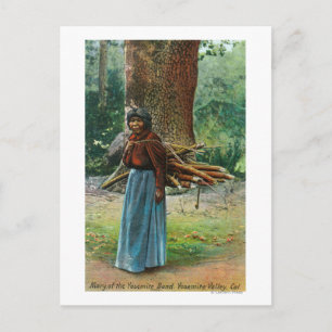View of Mary of the Yosemite Natives Carrying Postcard