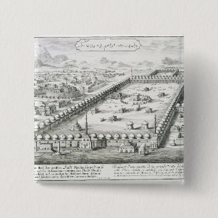 View of Mecca, from 'Entwurf einer historischen Ar 2 Inch Square Button