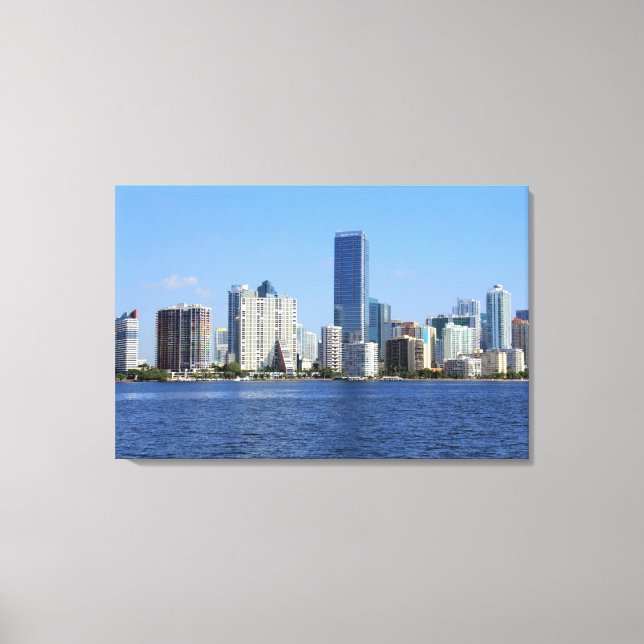 View of Miami Skyline Canvas Print (Front)
