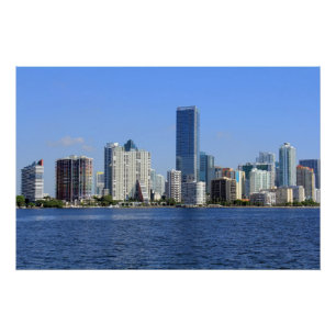 View of Miami Skyline Poster