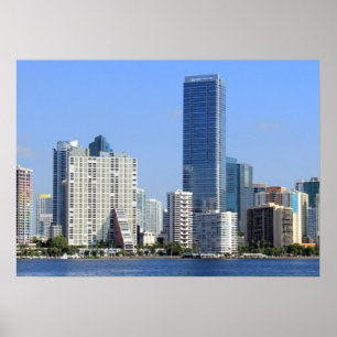 View of Miami Skyline Poster
