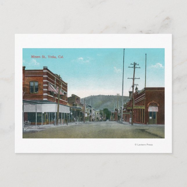 View of Miners StreetYreka, CA Postcard (Front)