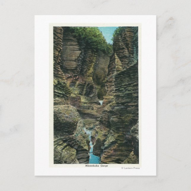 View of Minnehaha Gorge Postcard (Front)