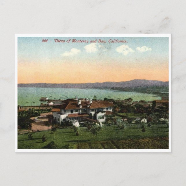 View of Monterey California, Vintage Style Postcard (Front)