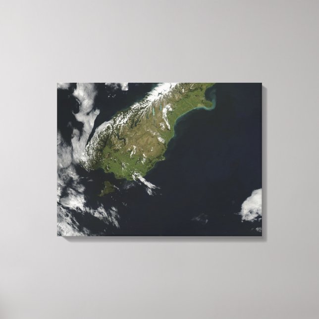 View of most of the South Island of New Zealand Canvas Print (Front)