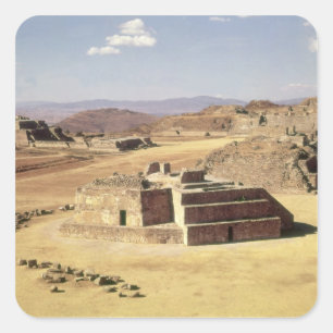 View of Mound J, built c.200 BC Square Sticker