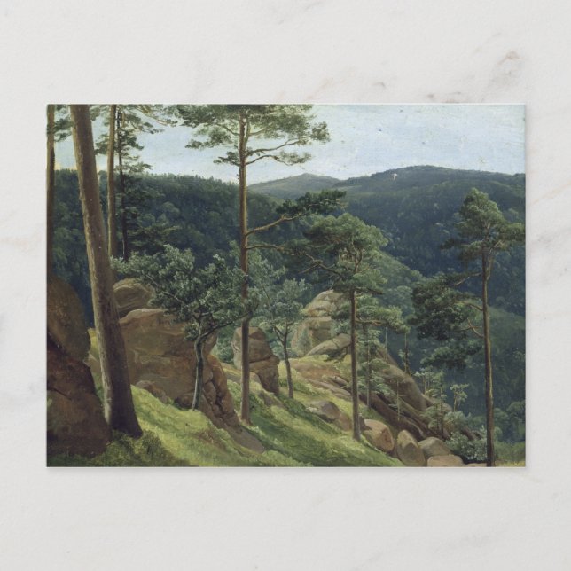 View of Mount Brocken, 1829 Postcard (Front)