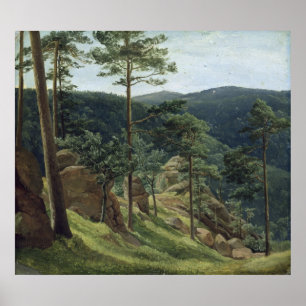 View of Mount Brocken, 1829 Poster