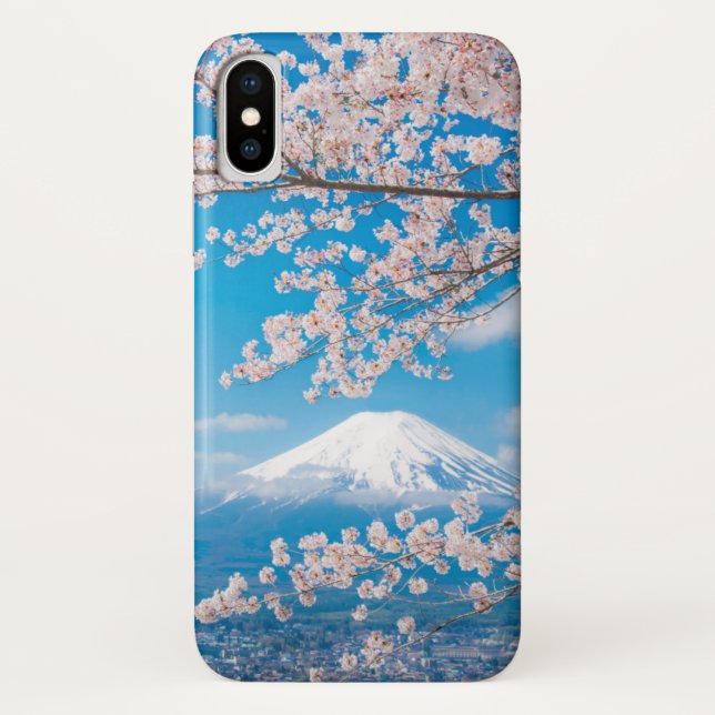 View of Mount Fuji with Cherry Blossoms Case-Mate iPhone Case (Back)