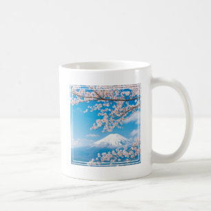 View of Mount Fuji with Cherry Blossoms Coffee Mug