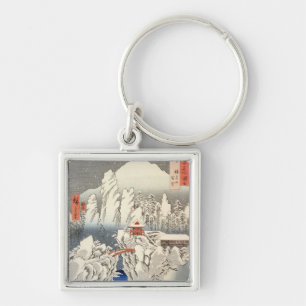 View of Mount Haruna in the Snow Keychain