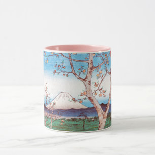 View of Mt. Fuji and Cherry Blossoms, Hiroshige Mug