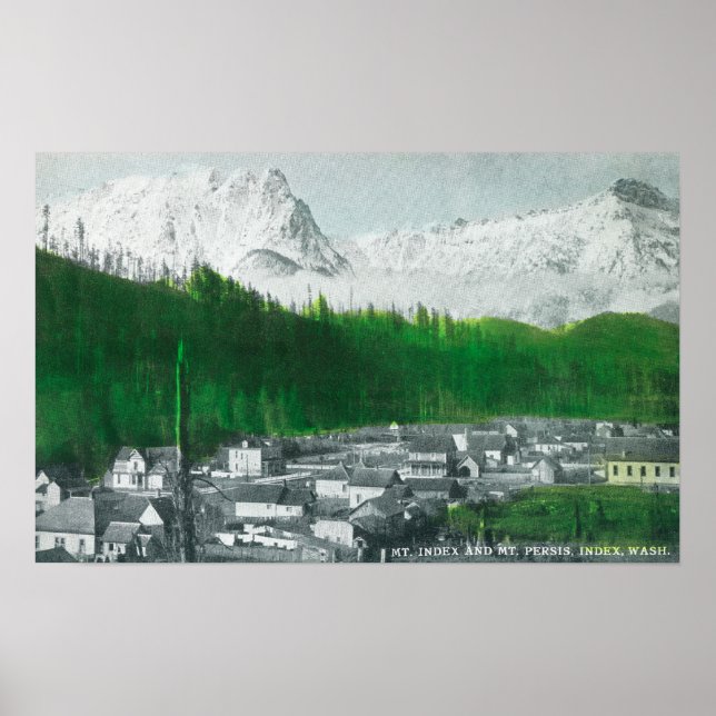 View of Mt Index and Mt Persis Poster (Front)